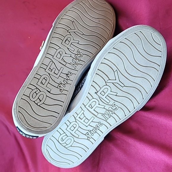 SPERRY womens CREST sz7 lace up RARE ANCHORS sneaker nautical boat shoe … - Picture 10 of 10
